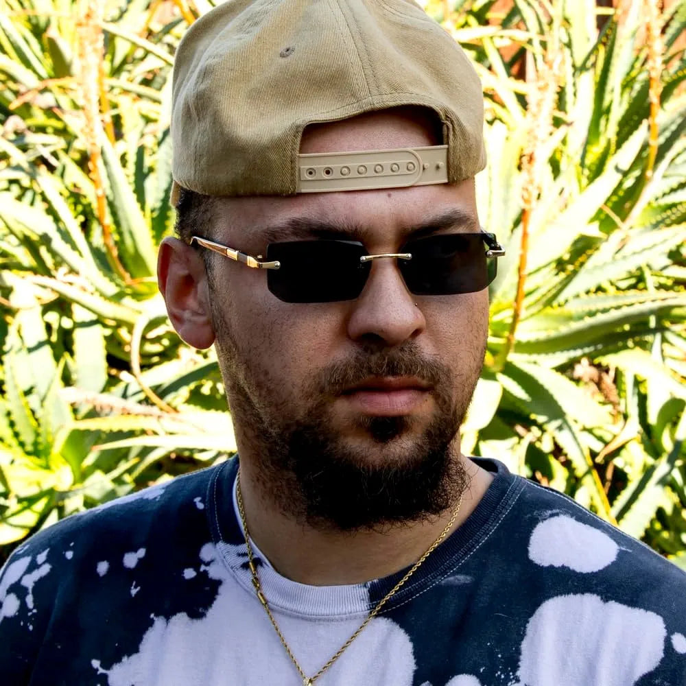 retro rimless sunglass